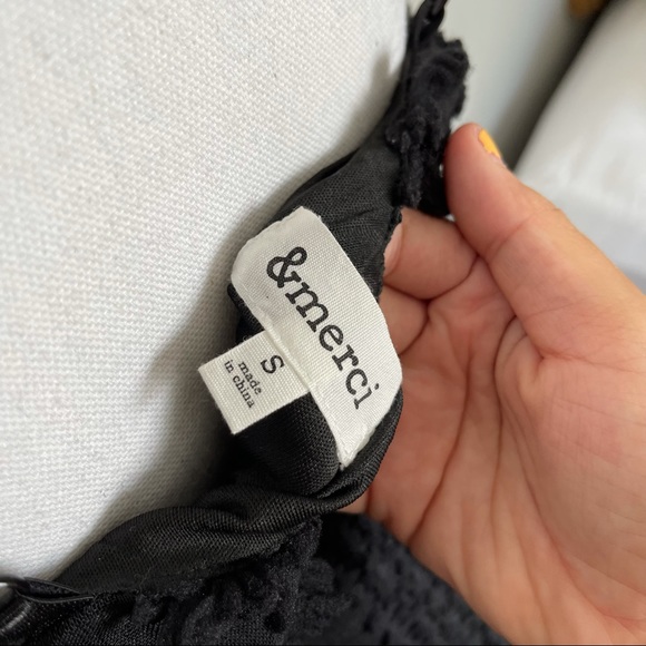 &merci black spaghetti strap Pom Pom dress - Picture 5 of 5